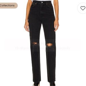 Reformation straight jeans with rips size US 25